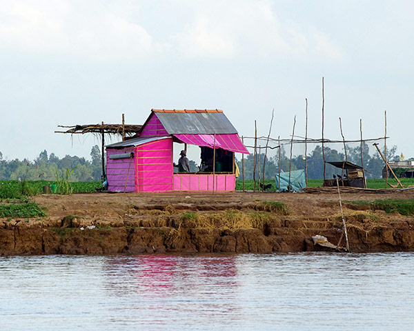 In pictures: Pink: little pink house on the Mekong