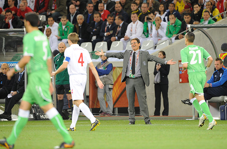 resignation of Capello: England v Algeria
