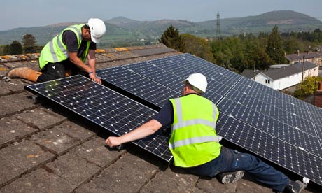 Fitting solar pv panels to a house roof