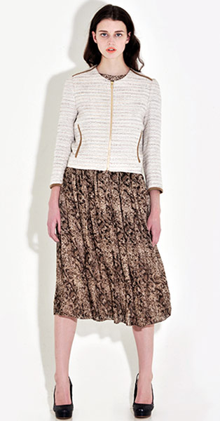 Line-up: cropped jackets: Cream zip jacket