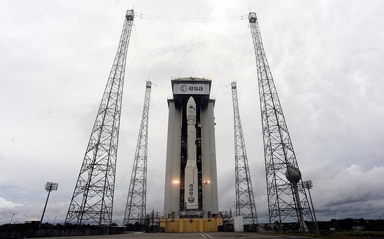 Month in space: First Vega rocket assembled on launch pad