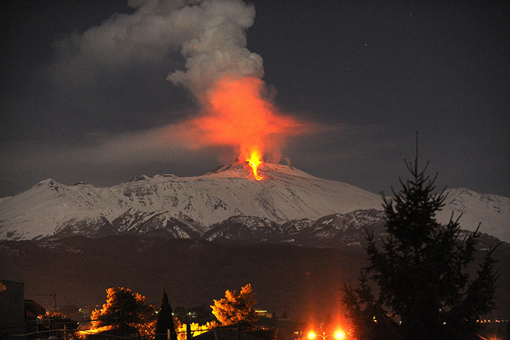 Etna Eruption: Mount Etna eruption in Sicily