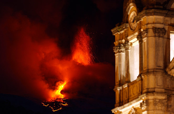 Etna Eruption: Mount Etna spews lava on the southern Italian island of Sicily