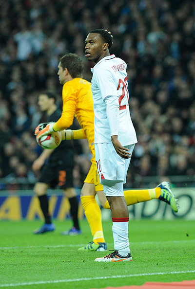 England v Holland: A disappointed Daniel Sturridge after he missed a simple chance to score