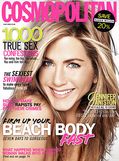 Cosmopolitan magazine: Jennifer Aniston, June 2009