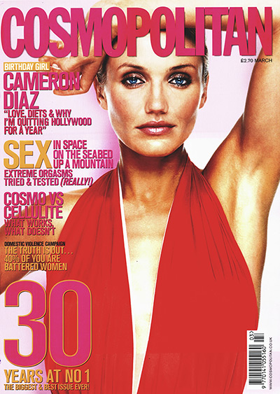 Cosmopolitan magazine: Cameron Diaz, March 2003