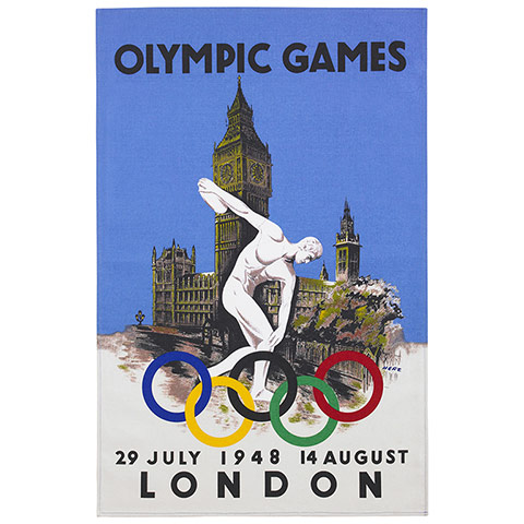 Spring home trends: Olympics poster tea towel