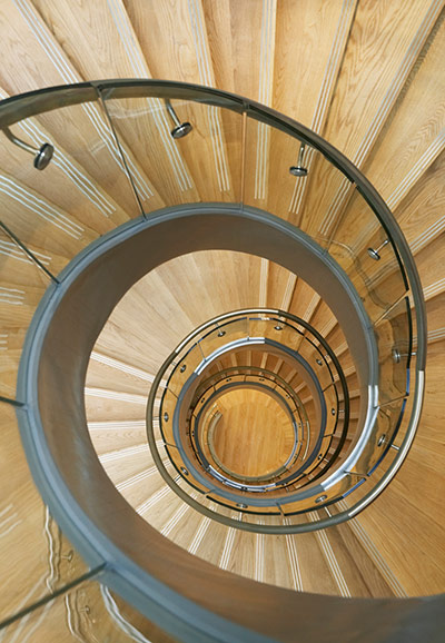 Broadcasting House: Hulton & Crow Helical stairway in Broadcasting House