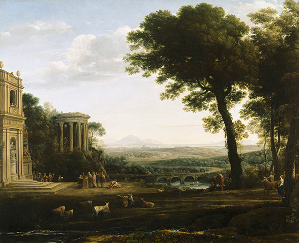 Turner Inspired: Landscape with the Father of Psyche sacrificing at the Temple of Apollo