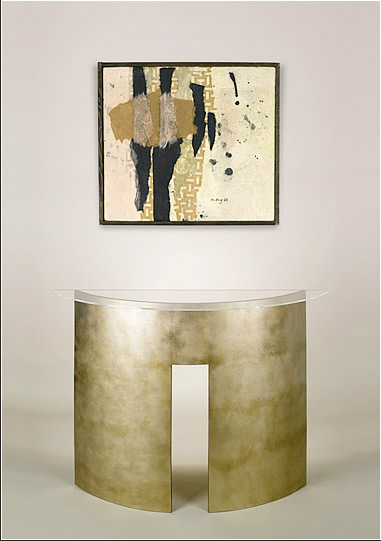 Al-Assad's shopping: Abstract curved console table from Adam Williams Design Ltd