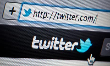 Twitter logo and URL