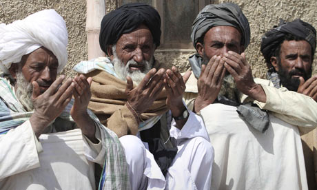 Afghan villagers' prayer ceremony