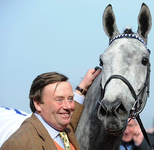 Cheltenham day 2: Nickey Henderson with his winning horse Simonsig at Cheltenham