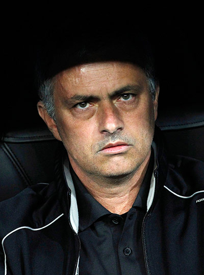 Tuesday Champions League: Real Madrid's Jose Mourinho looks on before the game against CSKA Moscow