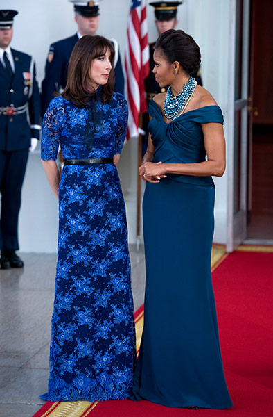 Camerons visit to USA: Michelle Obama and Samatha Cameron