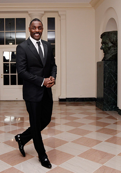 State dinner fashion: Actor Idris Elba