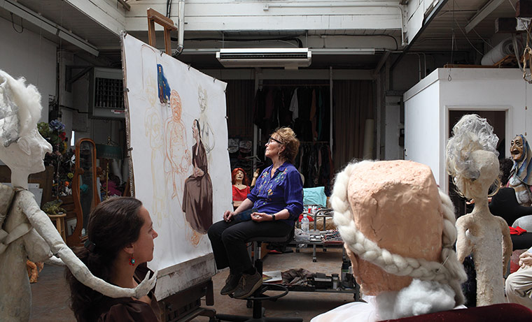 Artists: Artist Paula Rego at work in her studio