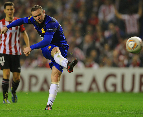 Bilboa v United: Wayne Rooney scores against Athletic Bilbao 