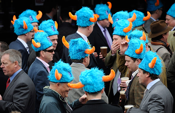 Cheltenham Gold Cup day: Fun hats at Cheltenham on Gold Cup day