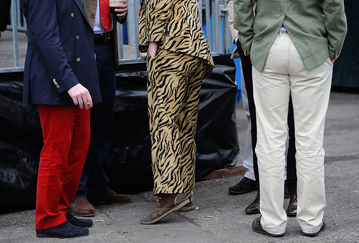 Cheltenham Gold Cup day: Assorted trousers on Gold Cup day at Cheltenha