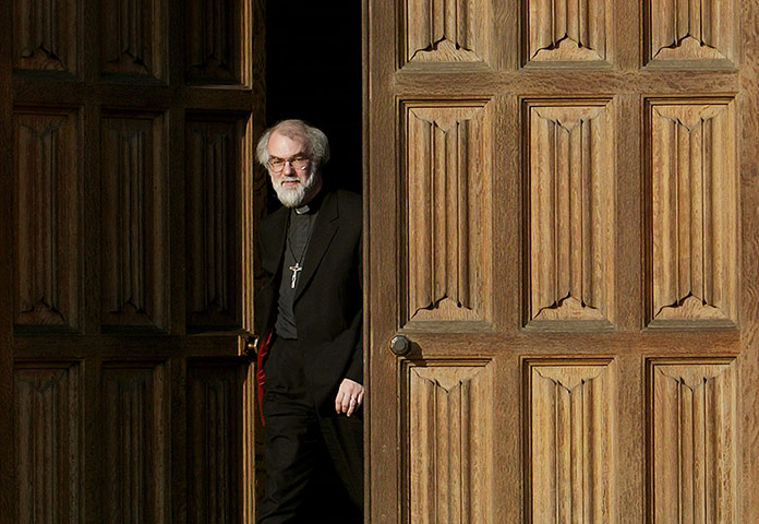 Dr Rowan Williams: Archbishop elect Rowan Williams at Lambeth Palace