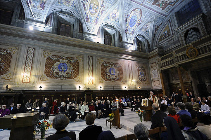 Dr Rowan Williams: The archbishop of Canterbury speaks during an evening prayer