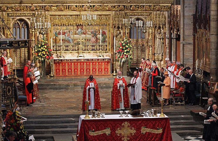 Dr Rowan Williams: The Queen and Prince Philip attend a service led by the archbishop of York