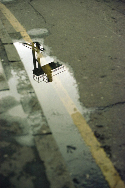 Tom Gifford: Tom Gifford participates in the photographing reflections assignment