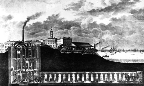 The Thames Tunnel, London, before 1843.