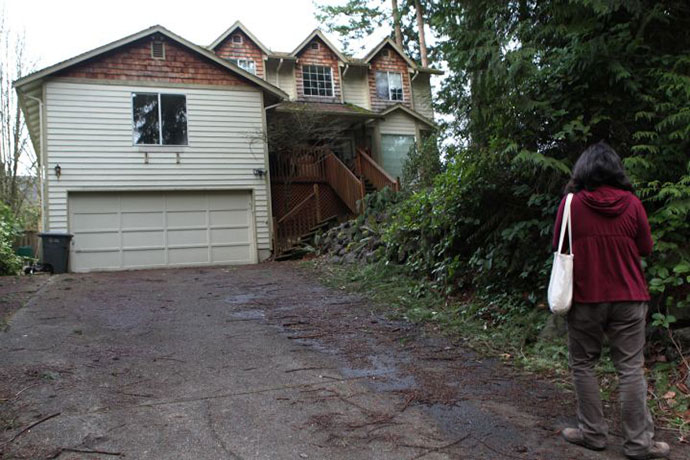 Robert Bales gallery: A reporter outside the empty home of Robert Bales