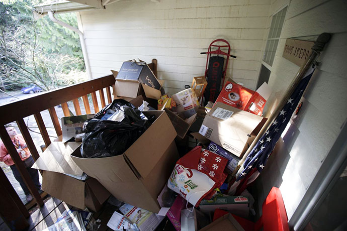 Robert Bales gallery: The front porch of Robert Bales's empty house