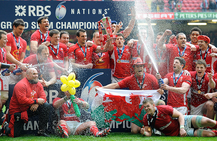 Wales v France: Wales celebrate winning the Grand Slam