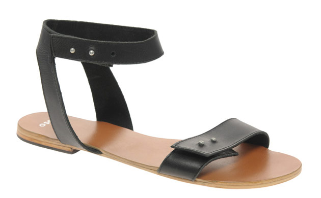 Stylish flat shoes: asos black sandal