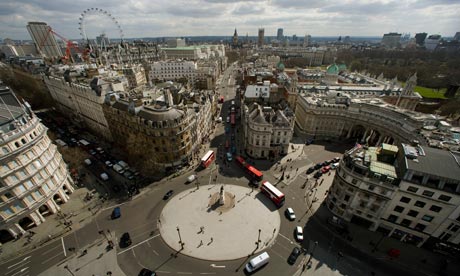 View from Nelson's column down Whitehall