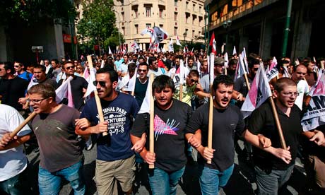 Students protest in Athens