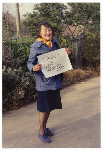 Gillian Wearing: I really love Regents Park