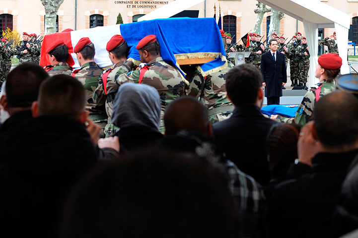 Toulouse Killer: soldiers coffin