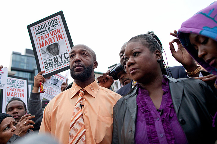 Trayvon Martin march: Tracy Martin and Sybrina Fulton, Trayvon Martin's parents join the protest