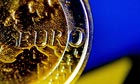  A close-up view of a Euro coin