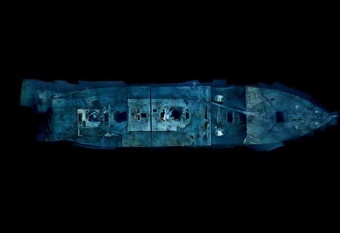 Titanic sonar images: Ethereal views of Titanic's bow offer a comprehensiveness of detail