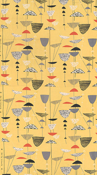 British Design at V&A: British Design at V&A - Calyx fabric by Lucienne Day