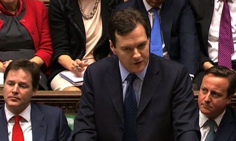 George Osborne delivering budget speech