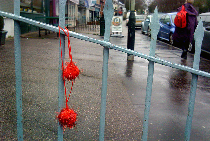 Maxine Moss found objects: pompoms