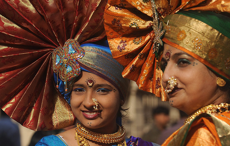 24 Hours: Mumbai, India: Indian women dressed in traditional attire
