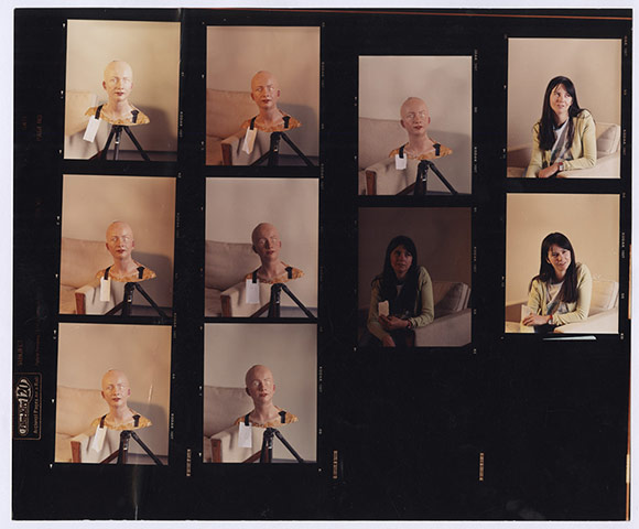 Gillian Wearing masks: Contact sheet from shoot of Self Portrait as My Sister 
