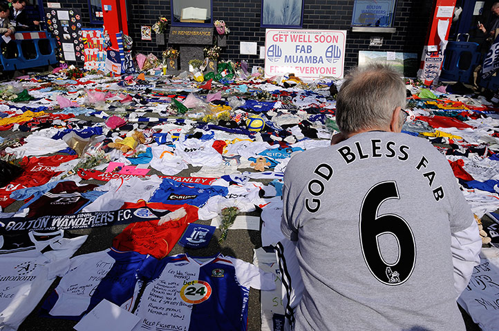 Bolton v Blackburn: A fan surveys the many messages of support for Fabrice Muamba