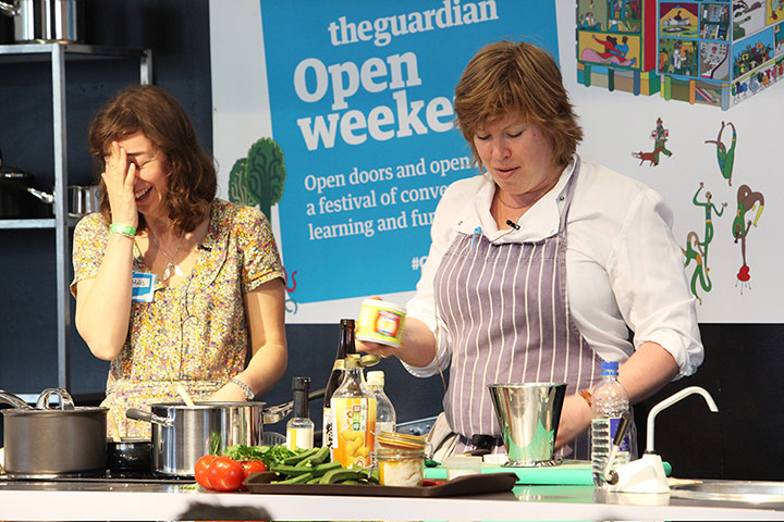 Guardian Open Weekend: Allegra MacEvedy makes a burmese curry with Merope Mills