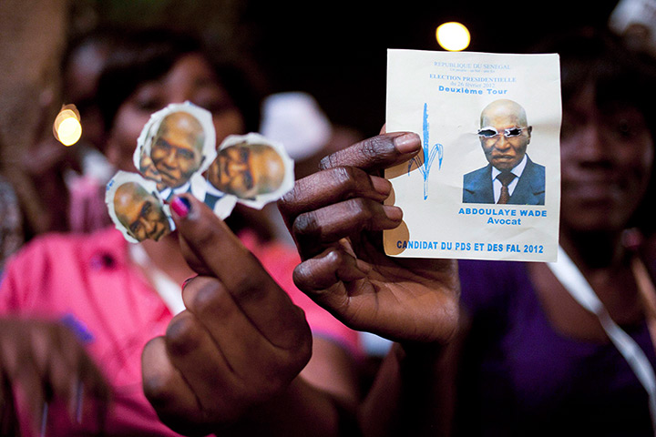 24 hours in pictures: Dakar, Senegal: Supporters of opposition presidential candidate Macky Sall