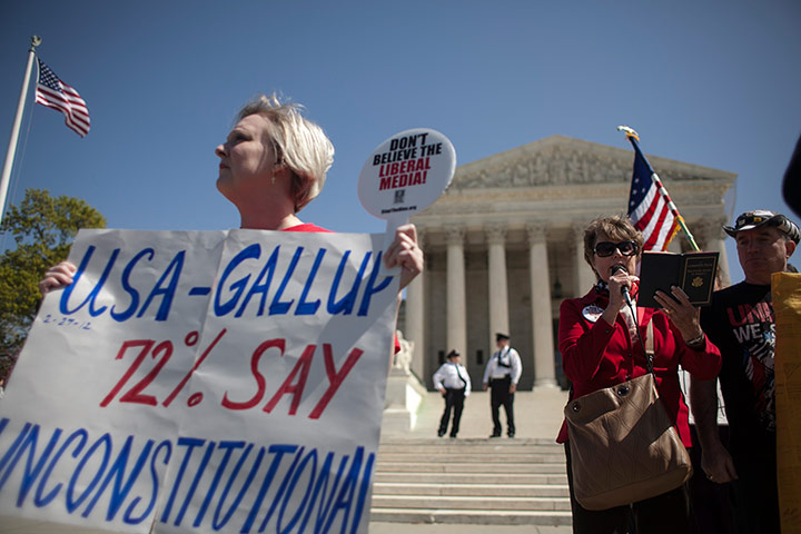 Supreme court healthcare: Supreme court protesters