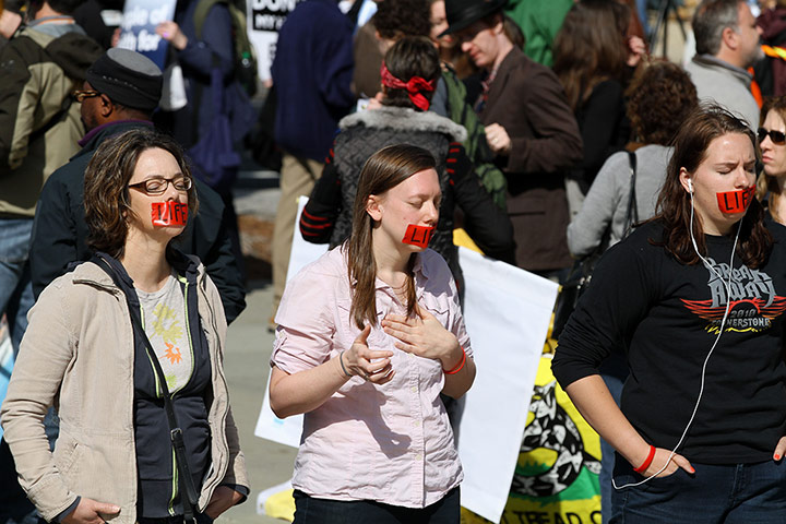 Supreme court healthcare: Anti-abortion demonstrators